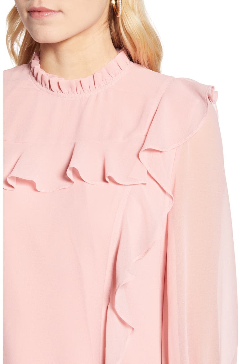 Feminine Ruffle Top, Alternate, color, PINK BRIDE