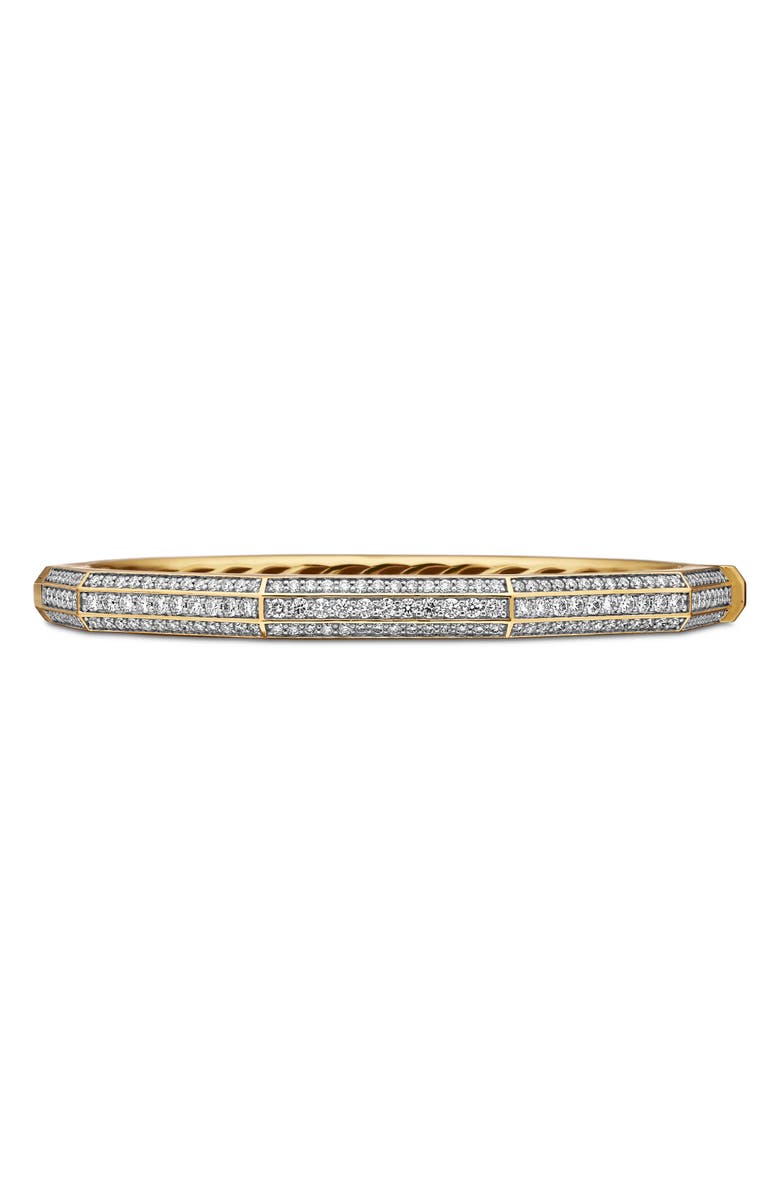 David Yurman Carlyle Bracelet in 18K Yellow Gold with Pavé Diamonds, 5.5mm, Main, color, 