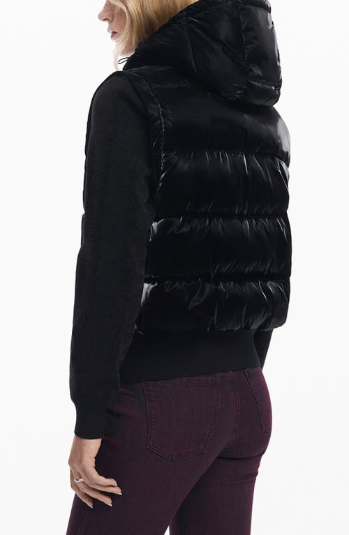 Desigual Convertible Quilted Puffer Jacket With Removable Hood In Black