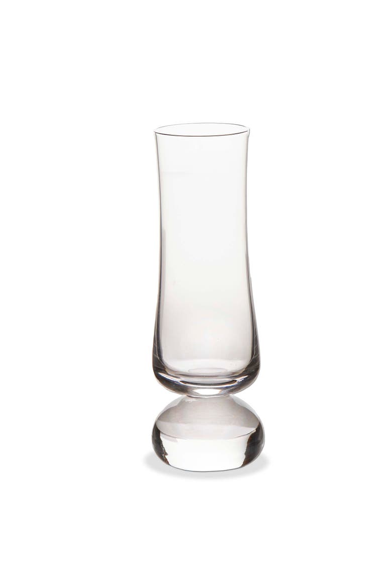 Olivia Heavy Bottom Champagne Flute Clear Glass Drinkware, Main, color, Clear