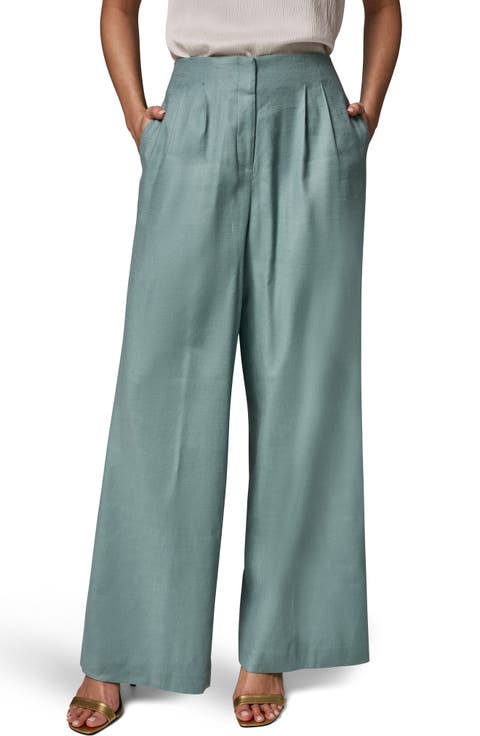Wide Leg Linen Blend Pants