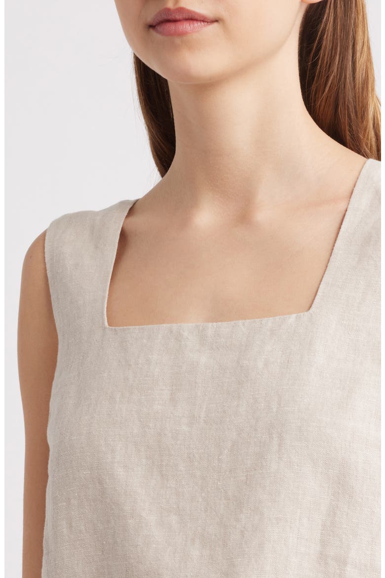 Akira Linen Crop Tank, Alternate, color, HEATHERED FLAX