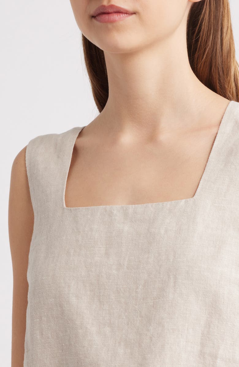 Rails Akira Linen Crop Tank, Alternate, color, Heathered Flax