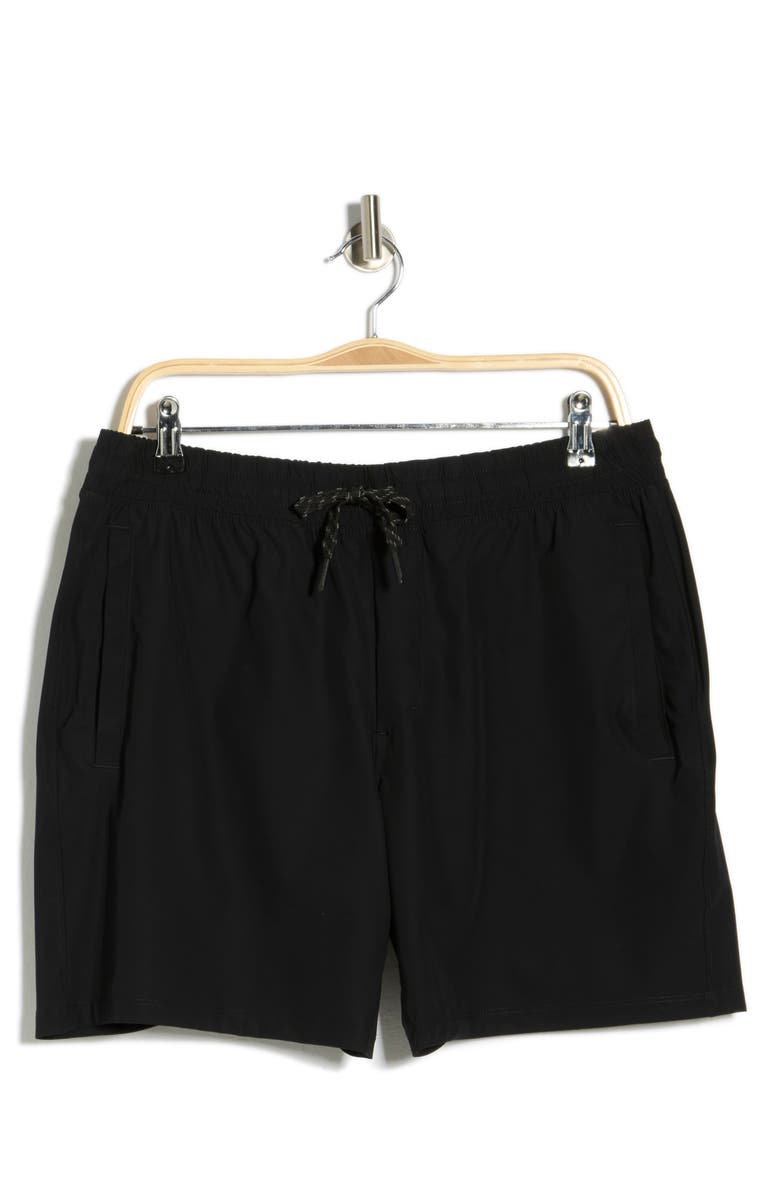 90 DEGREE BY REFLEX Warp Vortex 7-Inch Shorts, Main, color, Black