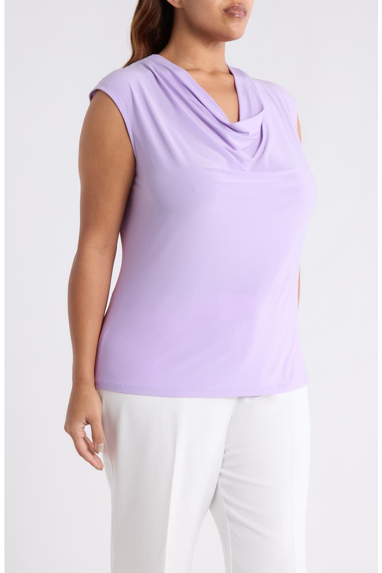 Cowl Neck Cap Sleeve Top, Alternate, color, LAVENDER MIST