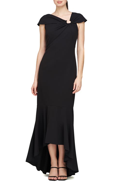 JS Collections Olivia High-Low Mermaid Gown in Black 