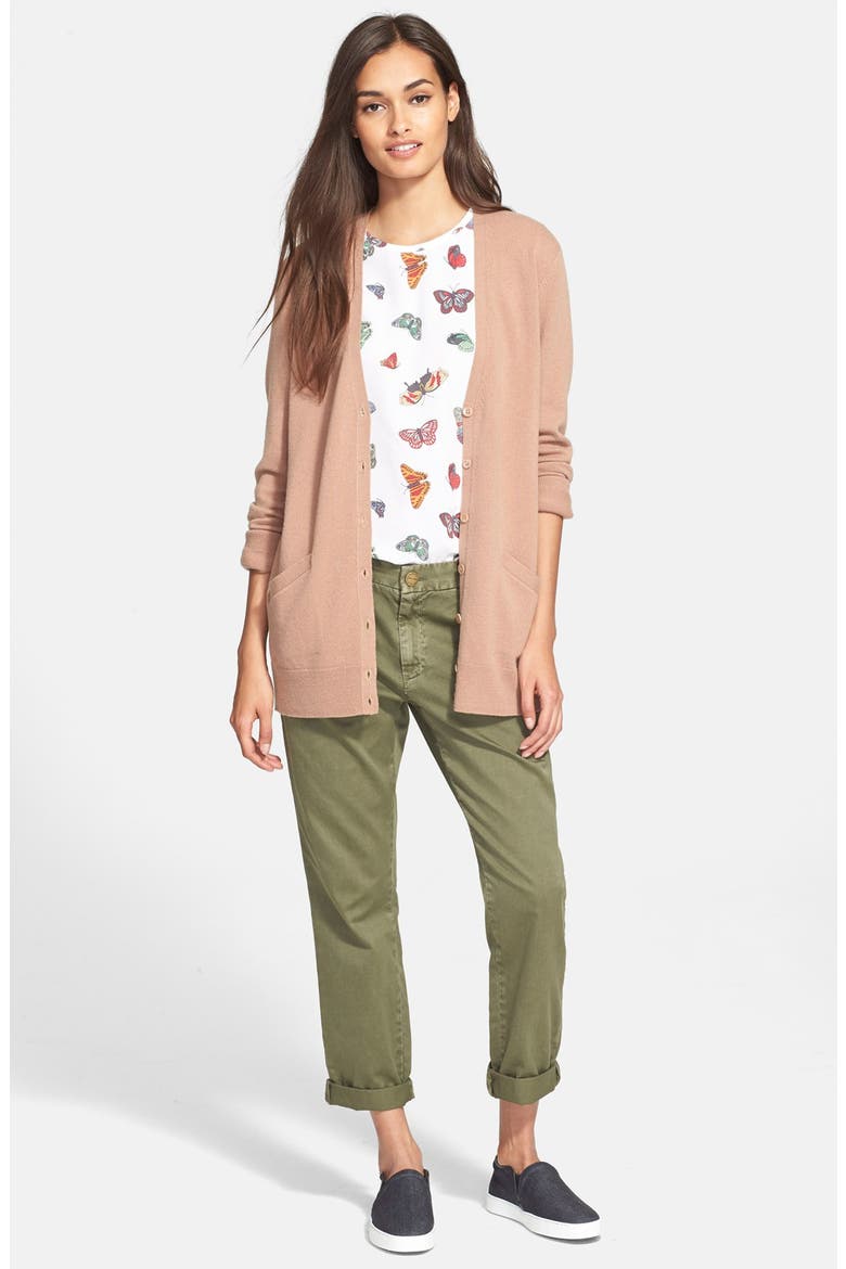 'Bethel' Wool & Cashmere Cardigan, Alternate, color, CAMEL