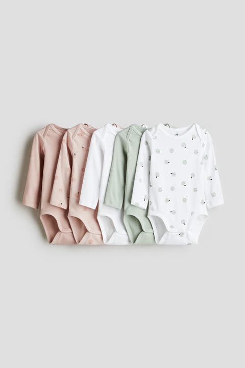 5-pack Long-sleeved Bodysuits