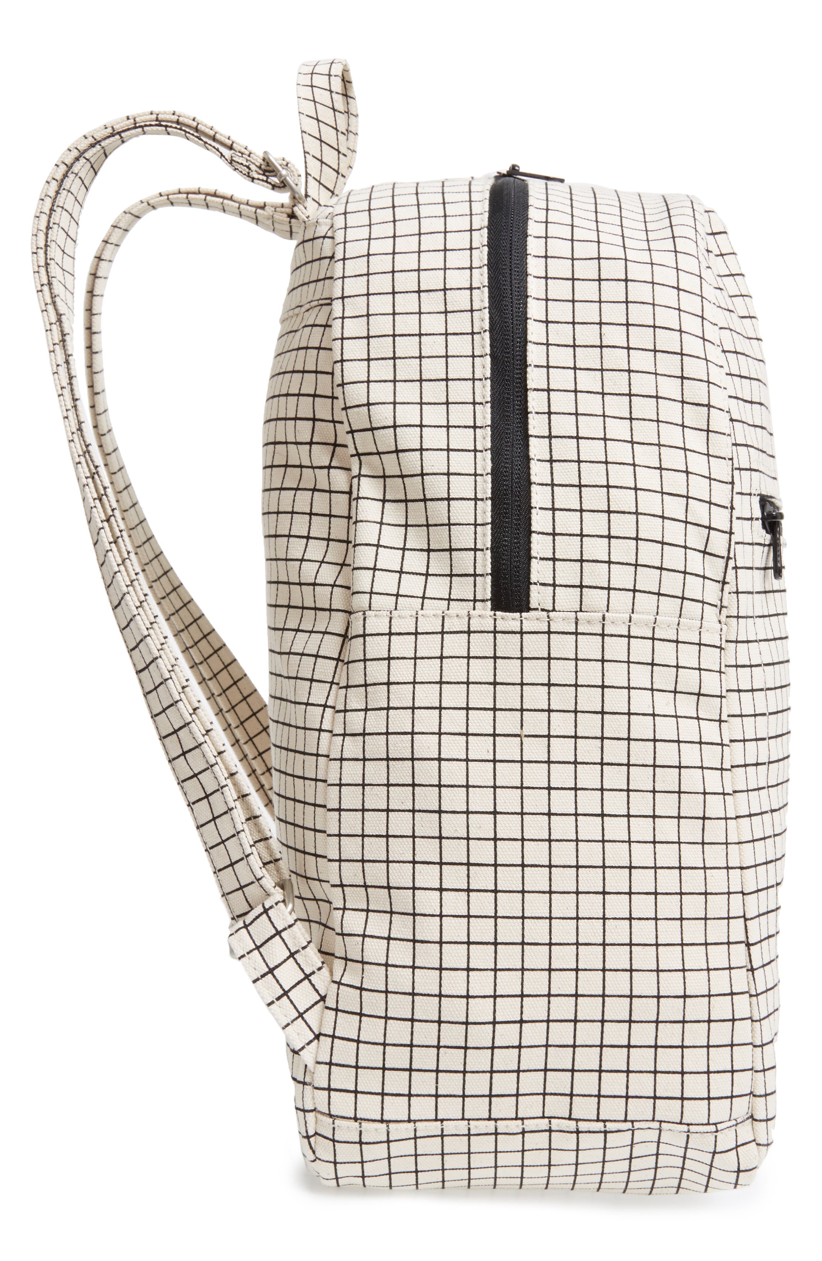 Canvas Backpack, Alternate, color, NATURAL GRID