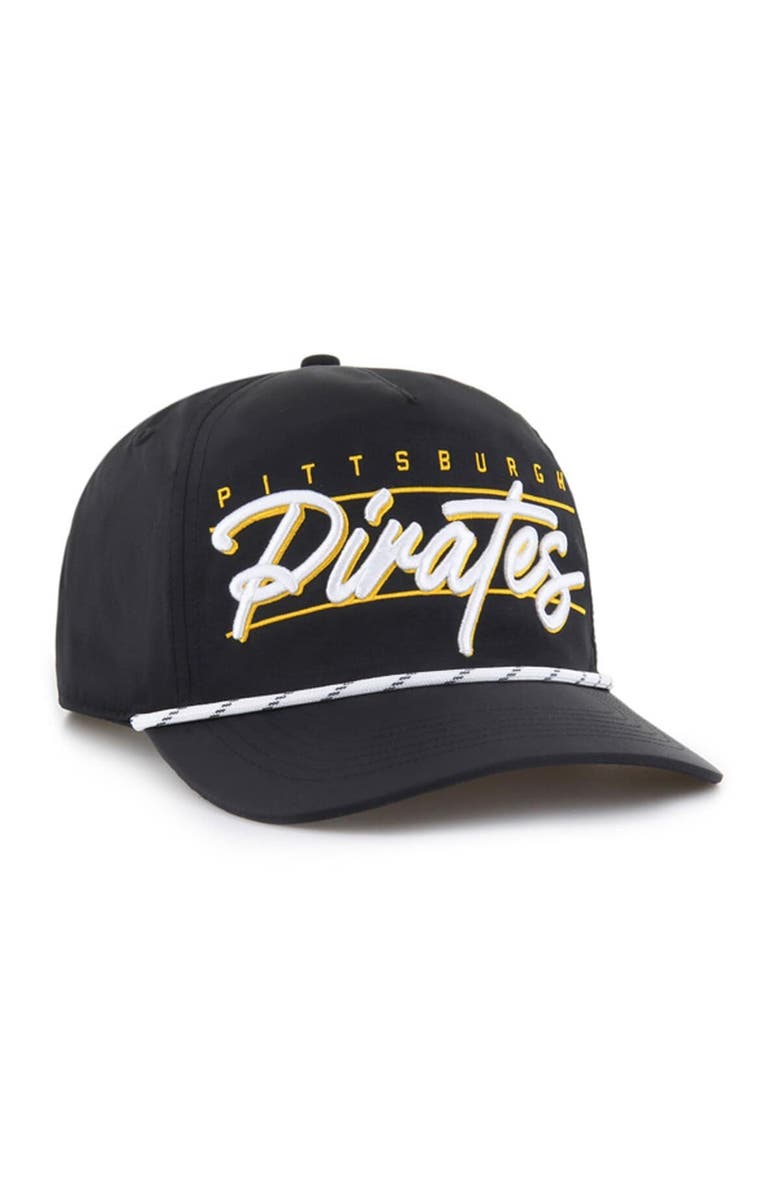 '47 Men's '47  Black Pittsburgh Pirates Condor Hitch Adjustable Hat, Alternate, color, 