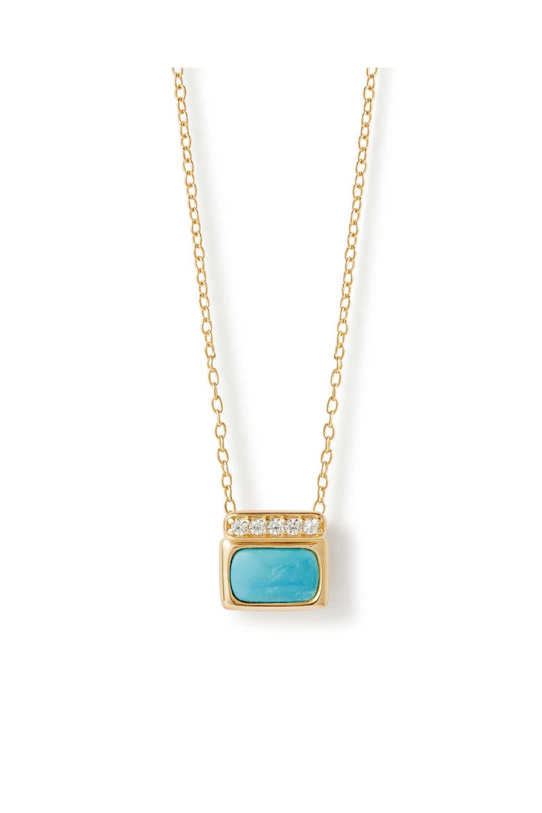 Gold Aurora Ridge Turquoise Necklace, Main, color, Gold