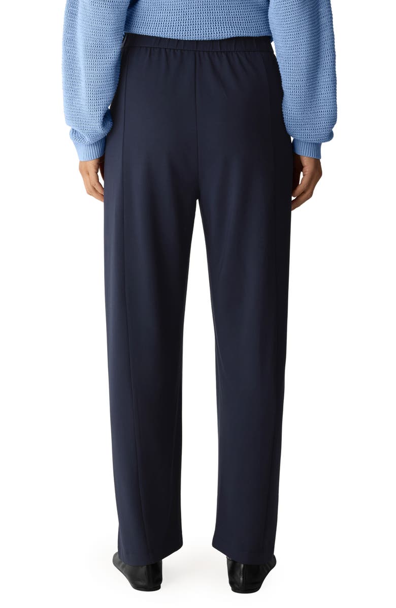 Eileen Fisher Ankle Straight Leg Jersey Pants, Alternate, color, Ink