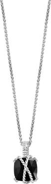 EFFY Sterling Silver Onyx Pendant Necklace