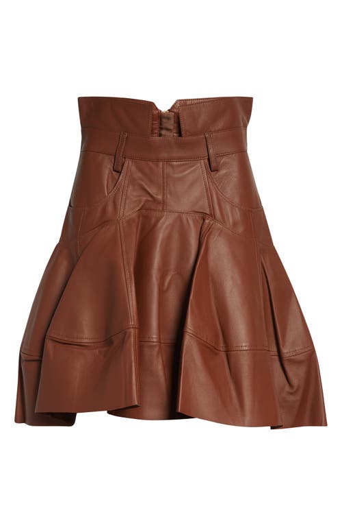 Zimmermann Hypnotic Pleated Leather Mini Skirt In Multi