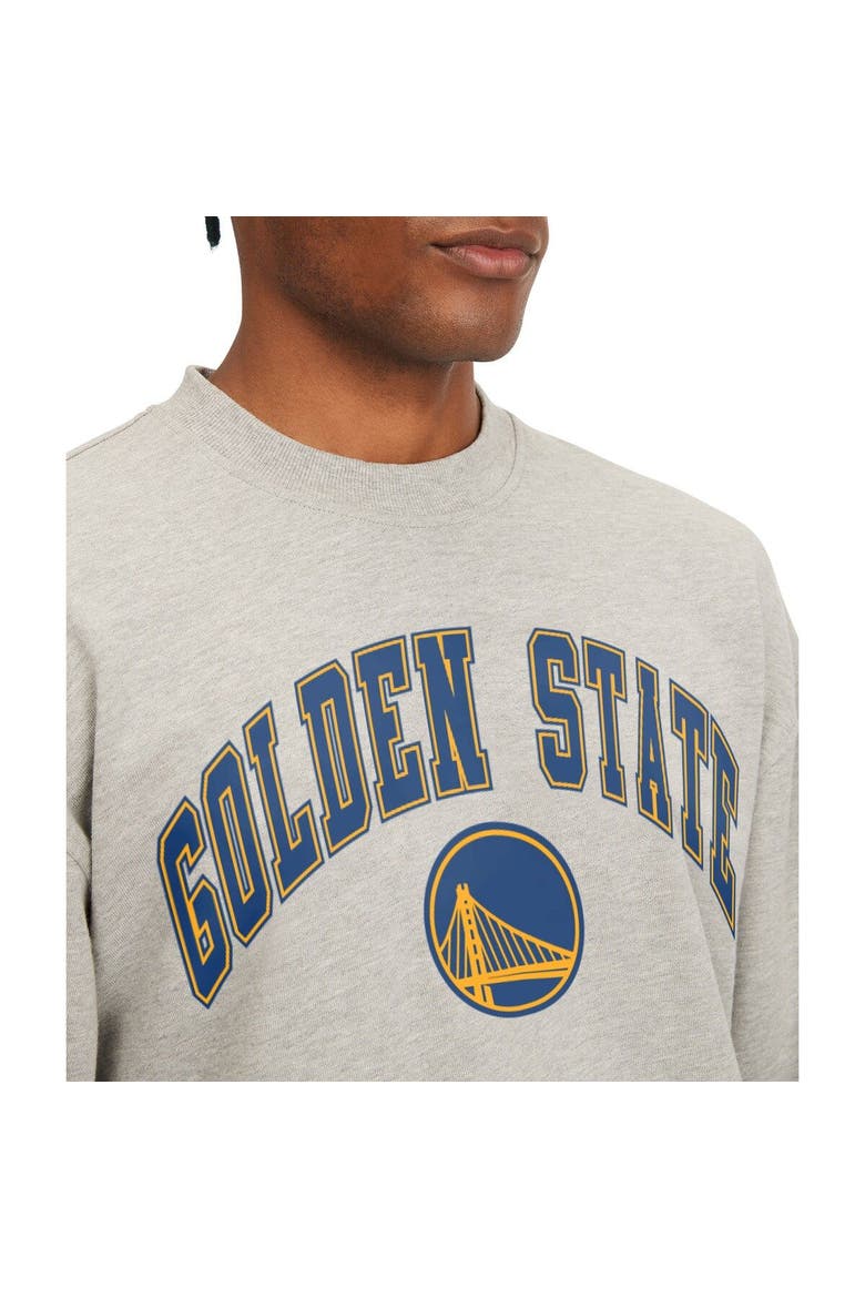 Men's Tommy Jeans Gray Golden State Warriors James Patch Pullover Sweatshirt, Alternate, color, Gray