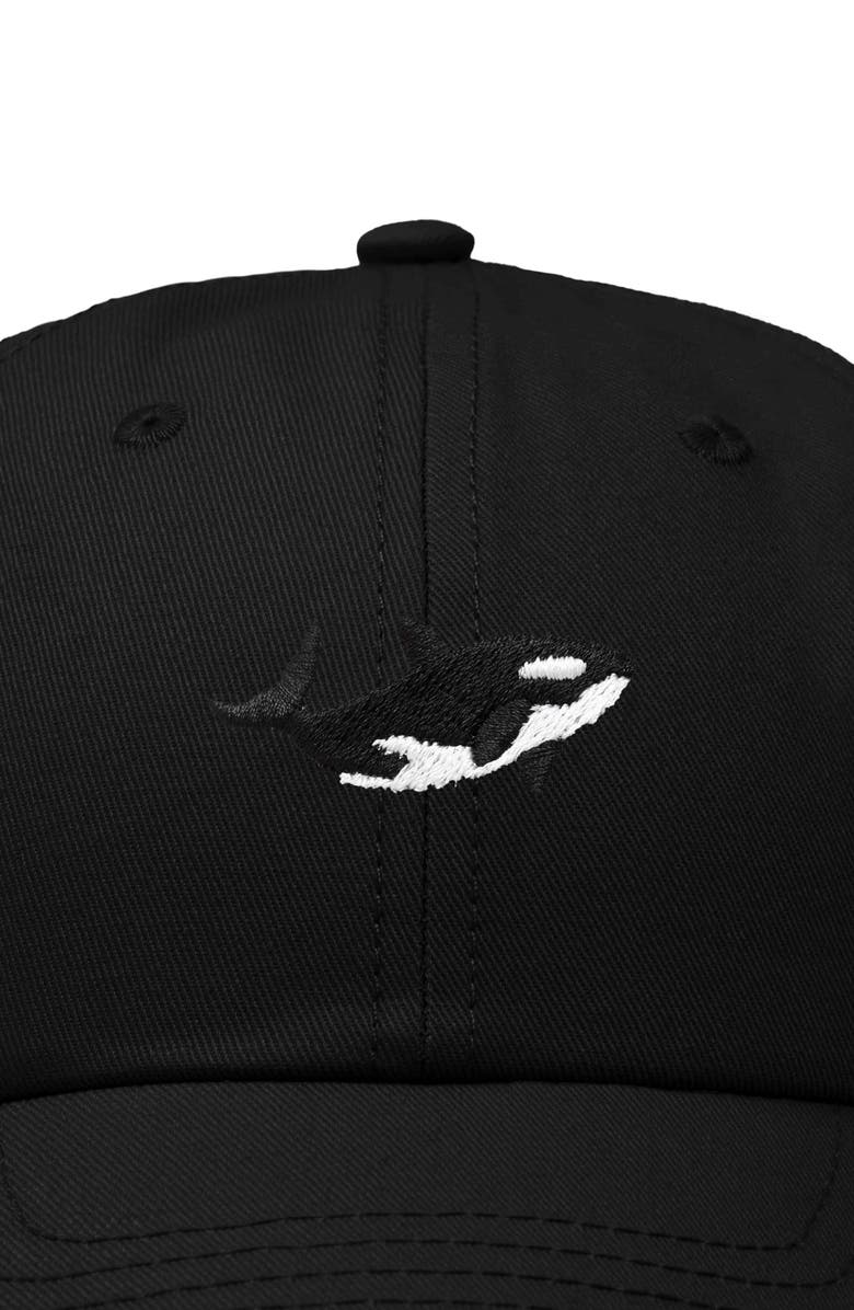 Dalix Killer Whale Embroidered Dad Hat, Alternate, color, Black