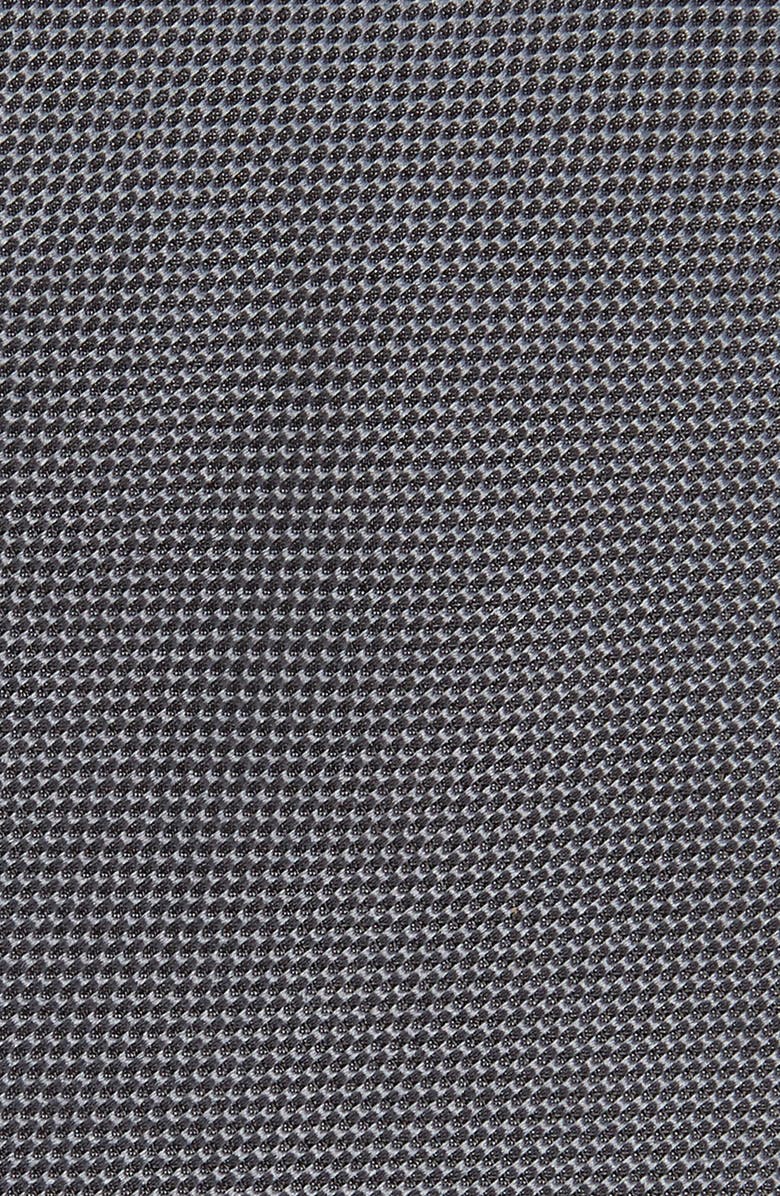 BOSS Solid Black Silk Tie, Alternate, color, Charcoal Grey