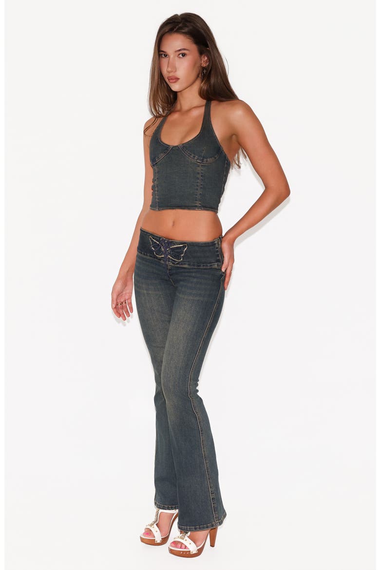 Riona Flare Jeans, Alternate, color, MID WASH