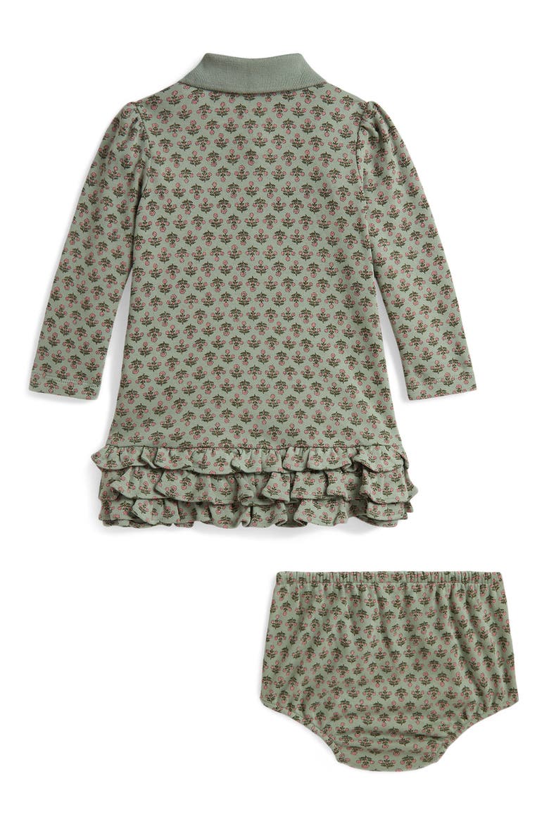 Kids' Long Sleeve Polo Dress, Alternate, color, ROSEMUND GARDEN