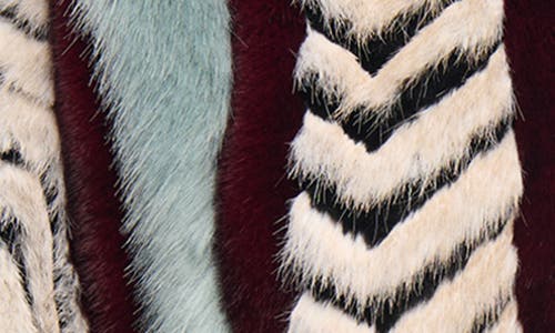 Azalea Wang Inez Faux Fur Jacket In Blue