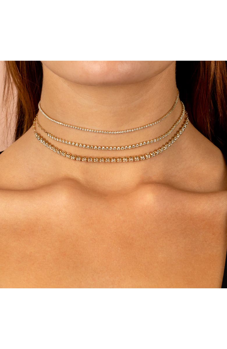 BY ADINA EDEN Cupcake Set Diamond Tennis Choker 14K, Alternate, color, 14K White Gold - 2 Carat