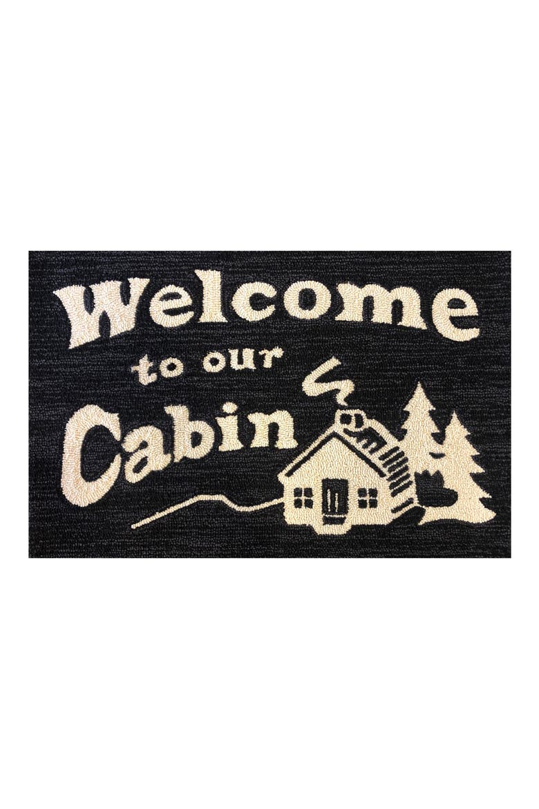Welcome Cabin Doormat, Main, color, BLACK/ TAN