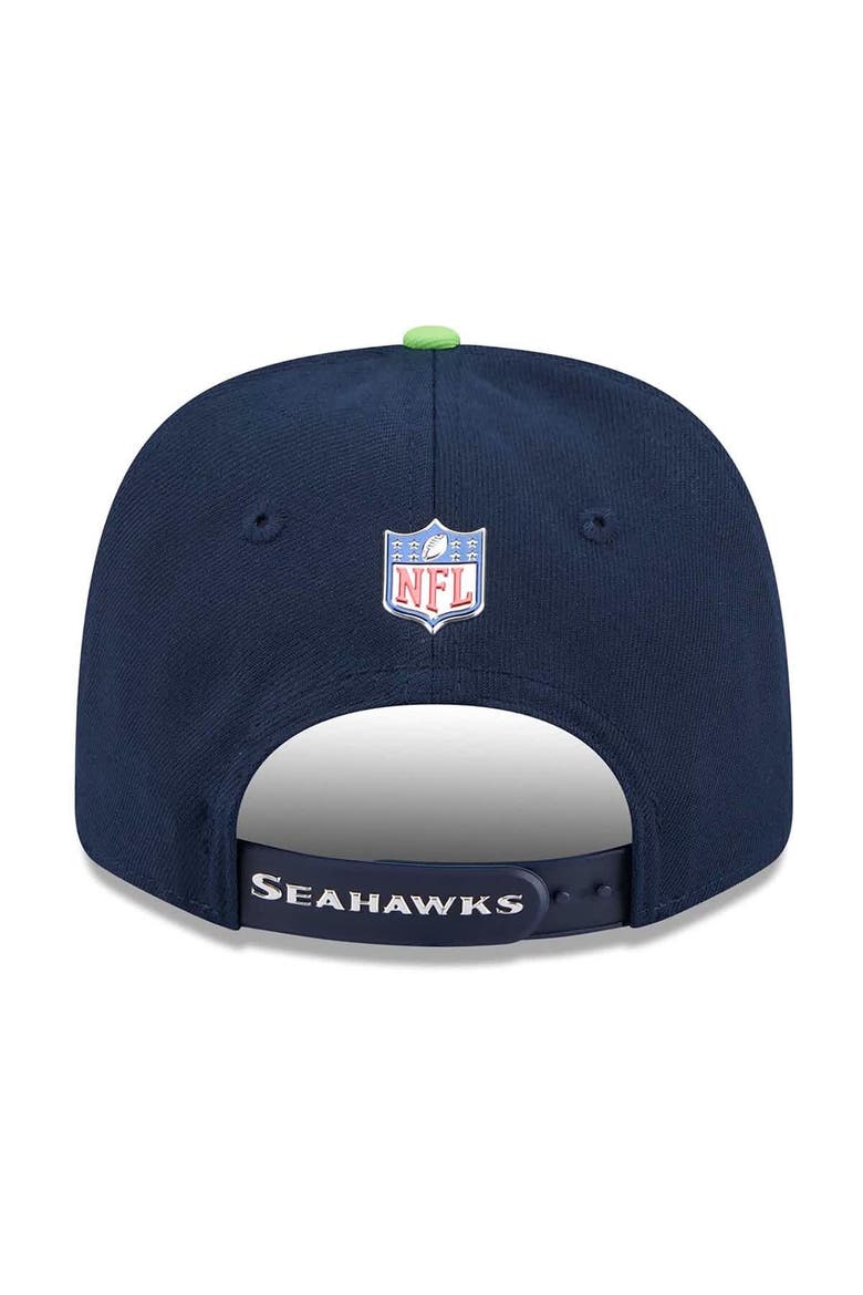 Men's New Era  College Navy/Neon Green Seattle Seahawks 2026 NFL Draft 9SEVENTY Adjustable Hat, Alternate, color, College Navy
