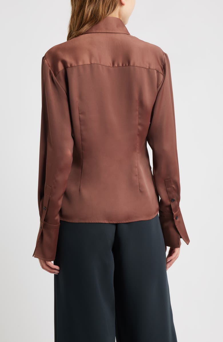 rag & bone Button Front Camisole Blouse, Alternate, color, Umber