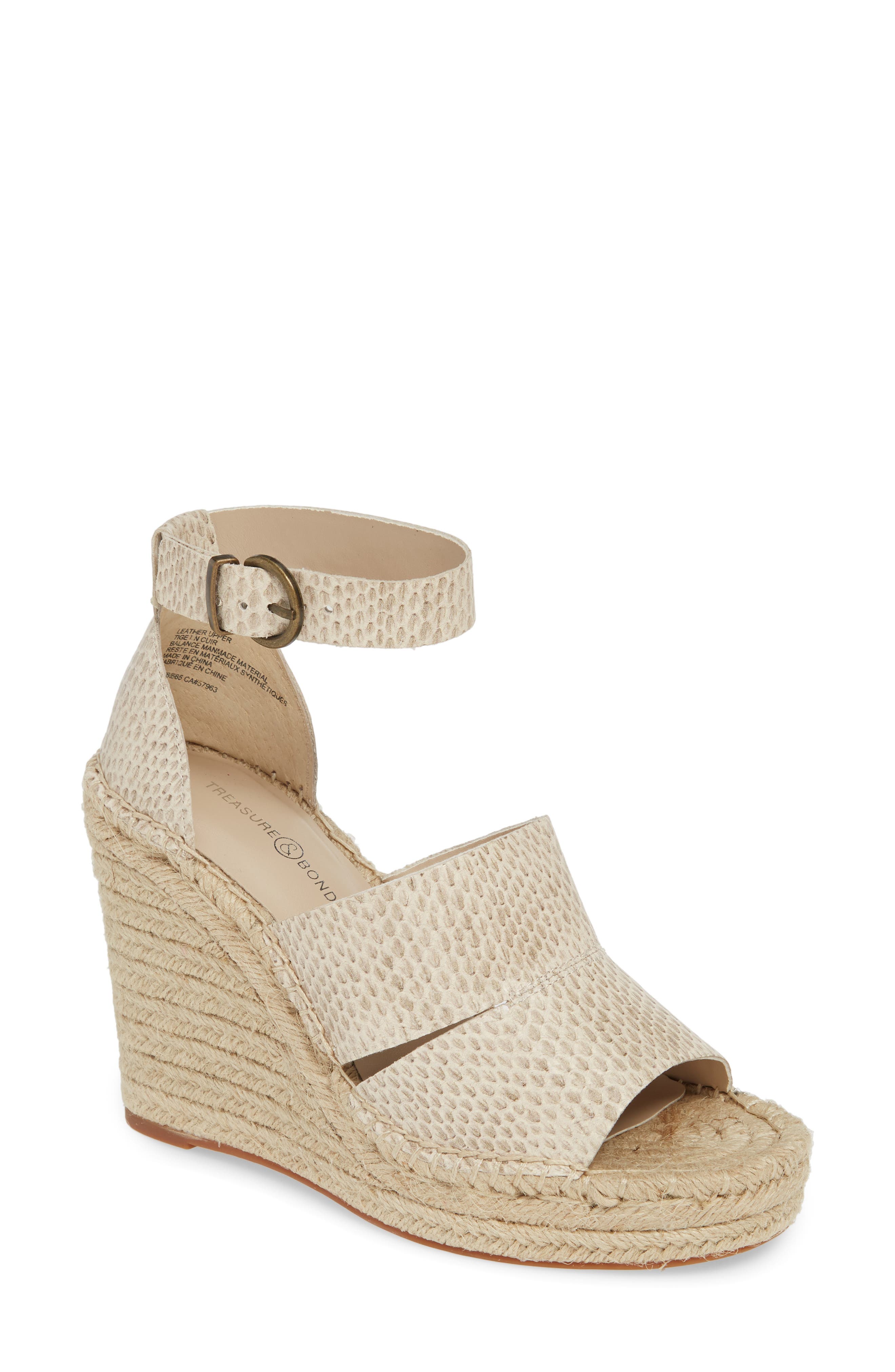Sannibel Platform Wedge Sandal, Main, color, PRINTED NATURAL SNAKE LEATHER