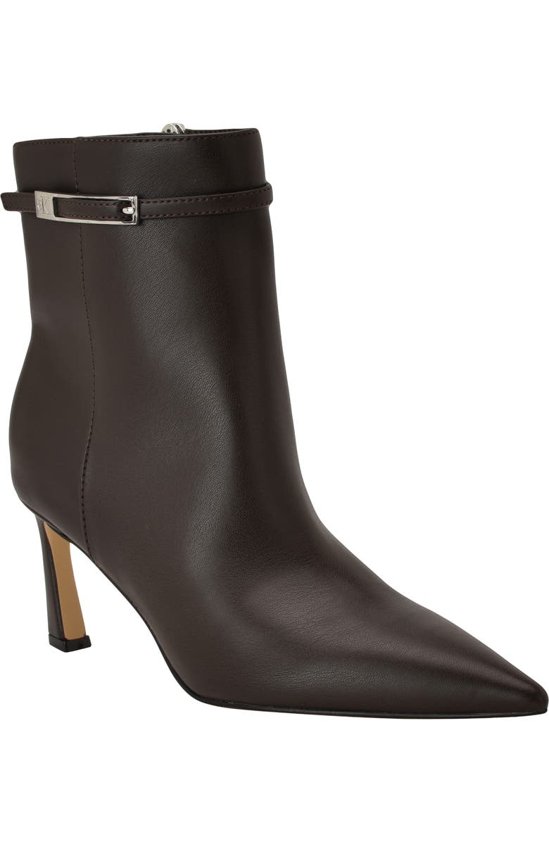 Calvin Klein Alenna Pointed Toe Bootie, Main, color, Brown