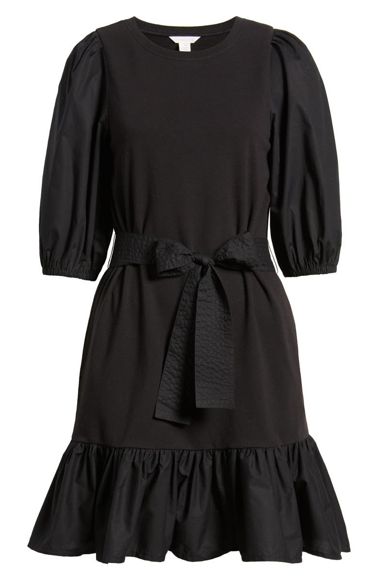 Caslon<sup>®</sup> Mixed Media Sweatshirt Dress, Alternate, color, 