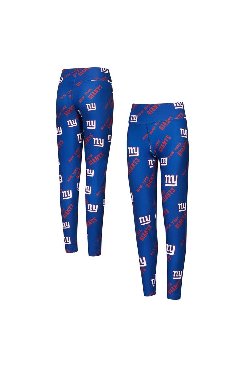 Women's Concepts Sport Royal New York Giants Breakthrough Allover Print Knit Sleep Leggings, Alternate, color, Royal
