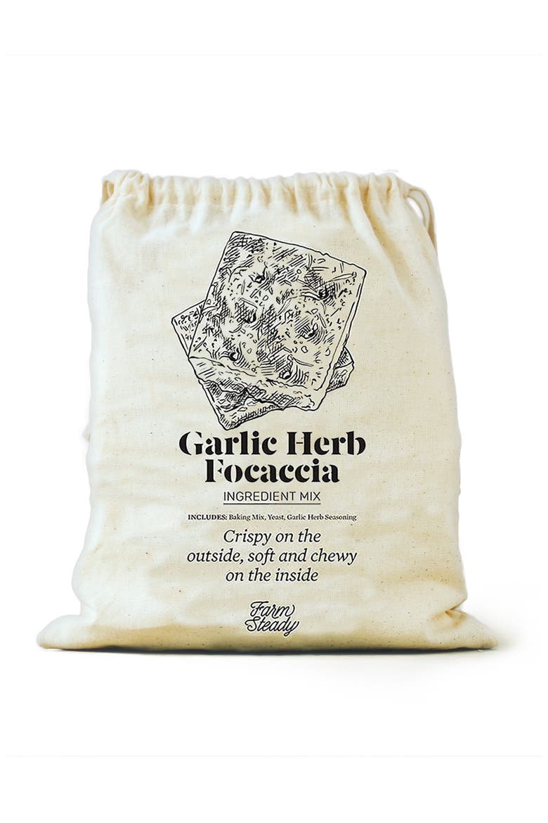Garlic Herb Focaccia Making Kit, Main, color, CANVAS
