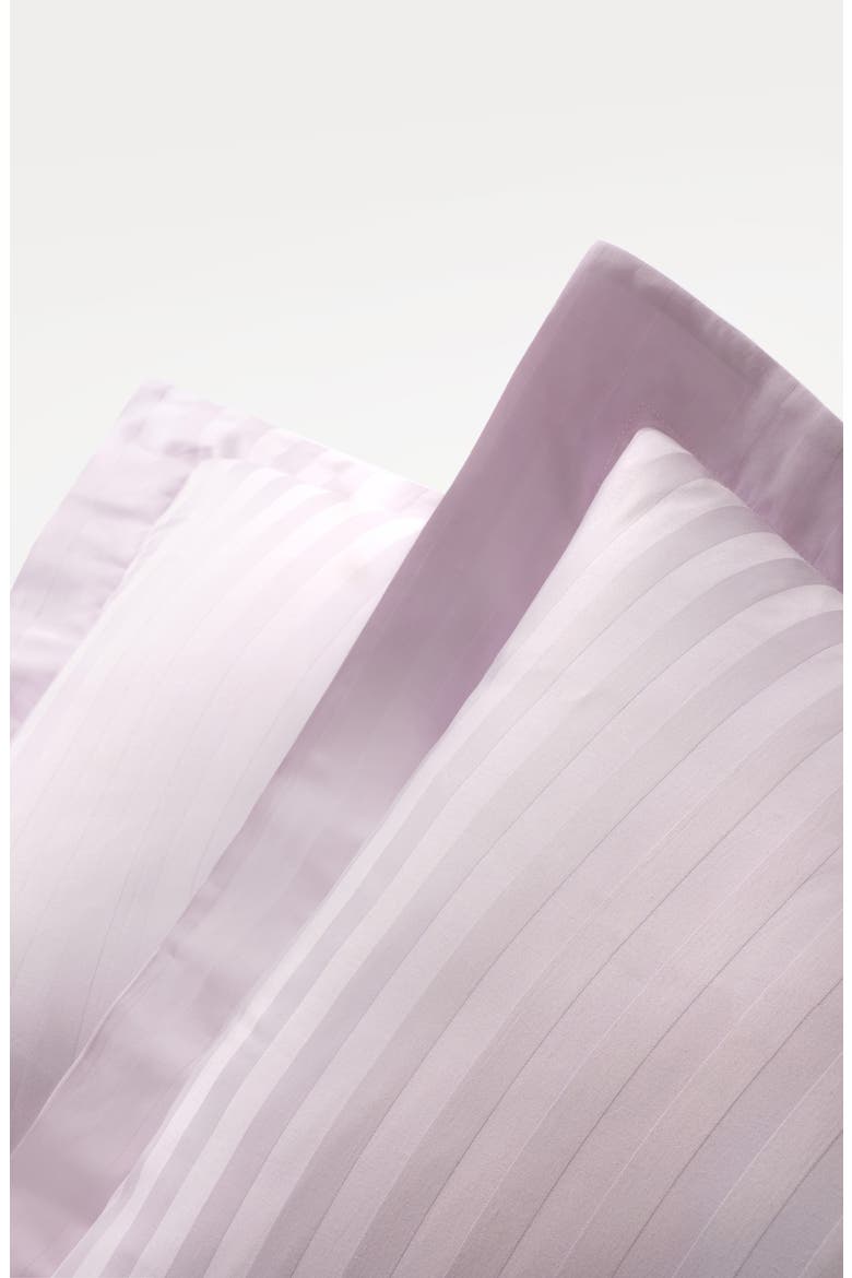 Set of Two Sateen Stripe Pillow Sham, Alternate, color, LILAC