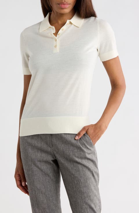 Short Sleeve Wool Polo