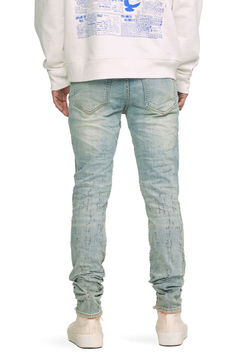 P001 Low Rise Skinny Jeans, Alternate, color, INDIGO COLOR WEFT BUCKSHOT