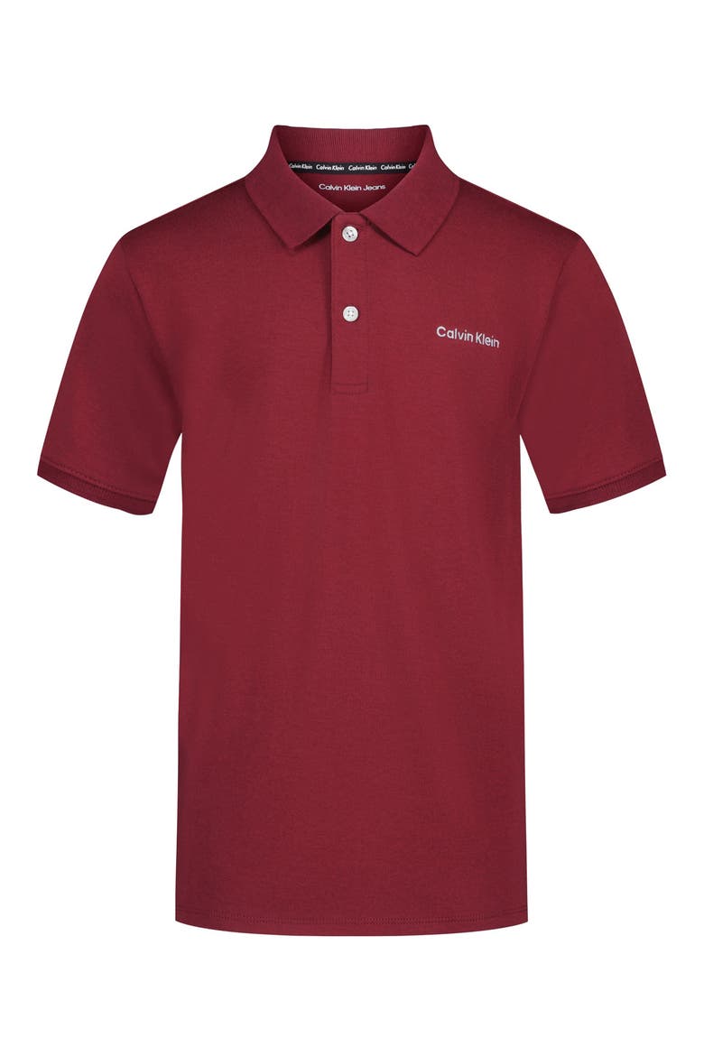 Kids' Cotton Polo, Main, color, CABERNET
