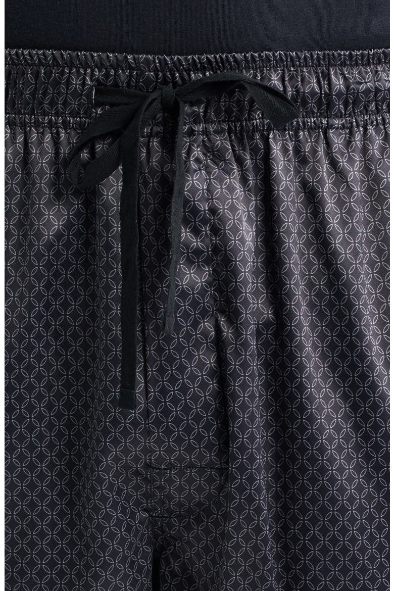 Dreams of Satin Pajamas Pants, Alternate, color, BLACK