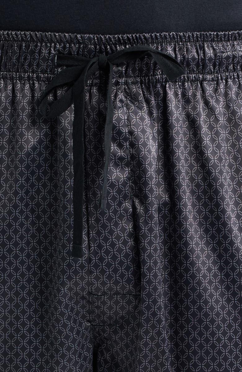 Majestic International Dreams of Satin Pajamas Pants, Alternate, color, Black