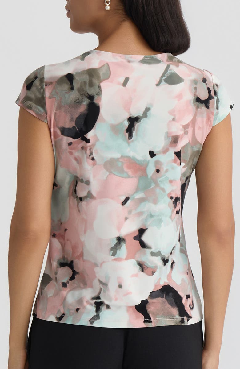 KASPER Blurred Floral Print Cowl Neck Top, Alternate, color,