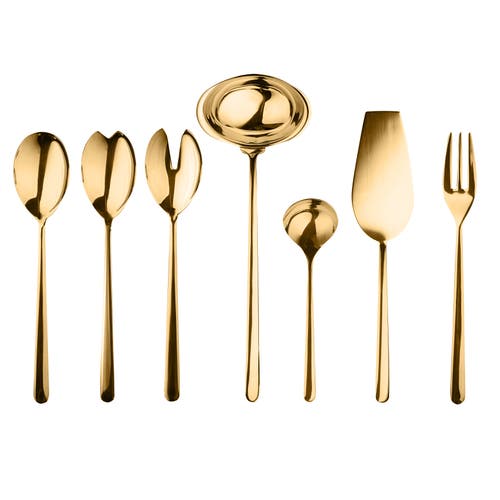 Mepra Linea Serving Set In Gold