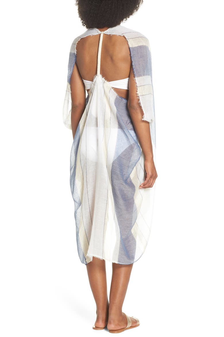 Spirit Cover-Up Vest, Alternate, color, IVORY/ BLUE