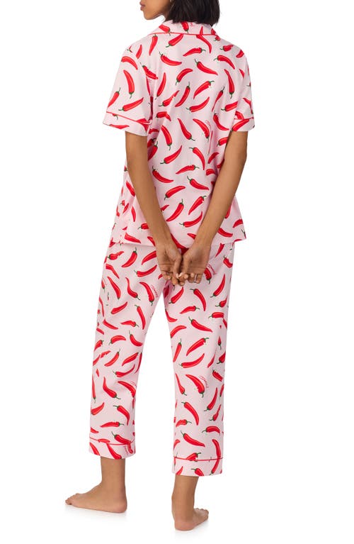 Bedhead Pajamas Print Stretch Organic Cotton Jersey Crop Pajamas