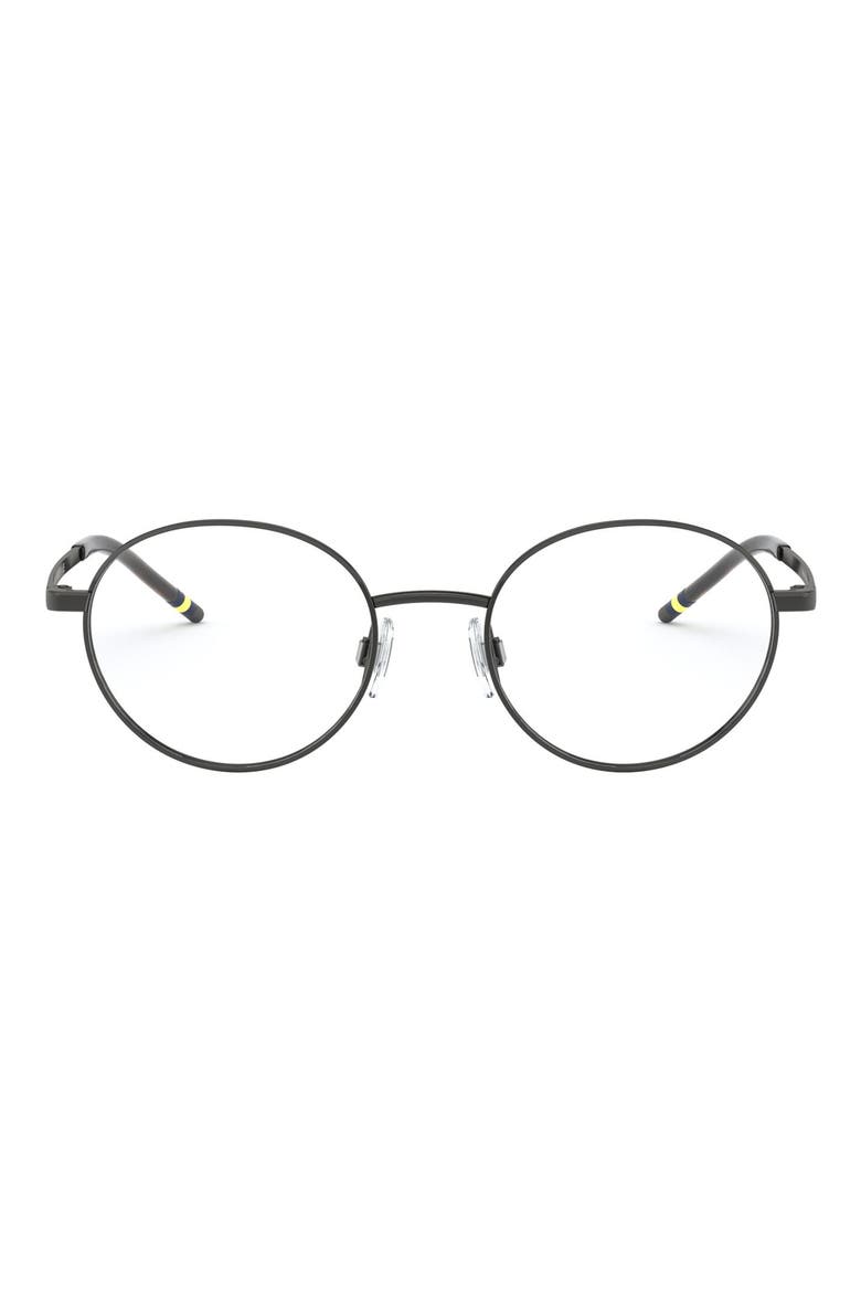 51mm Round Optical Glasses, Main, color, DARK GUNMETAL