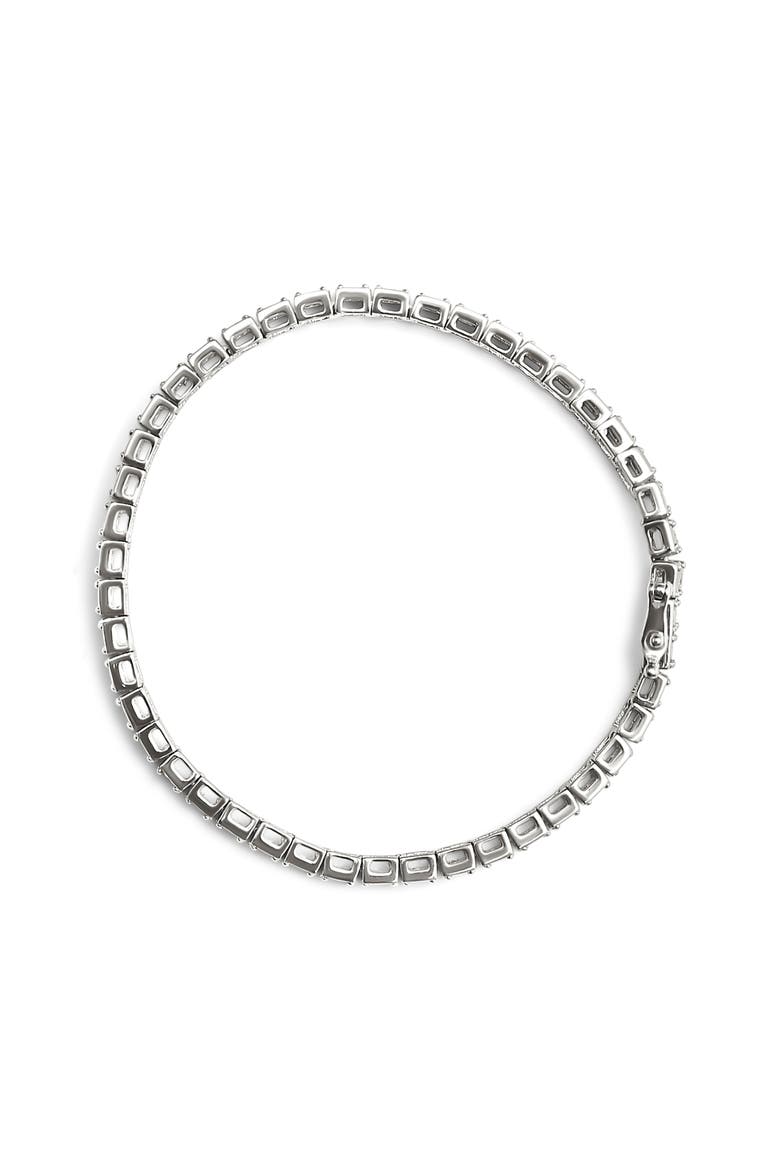 Silver 1/10 Cttw Diamond 7.25" Link Bracelet, Alternate, color, White