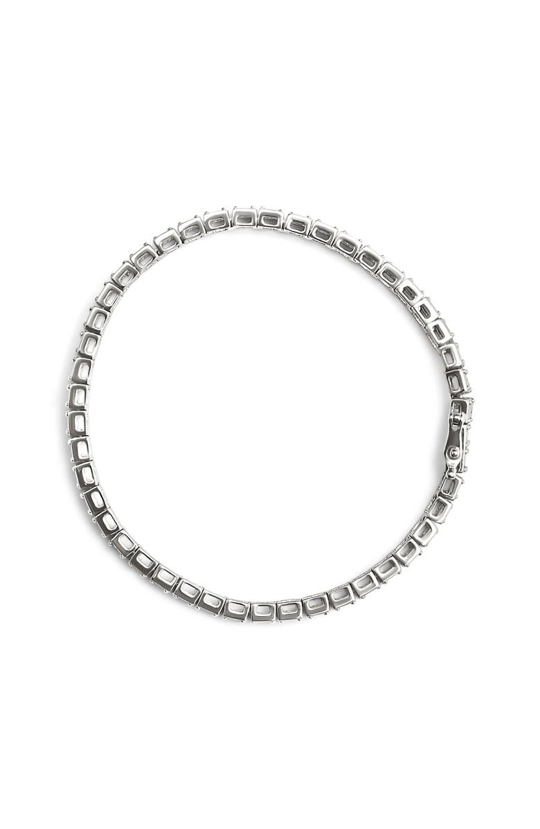 Haus of Brilliance Silver 1/10 Cttw Diamond 7.25" Link Bracelet, Alternate, color, White