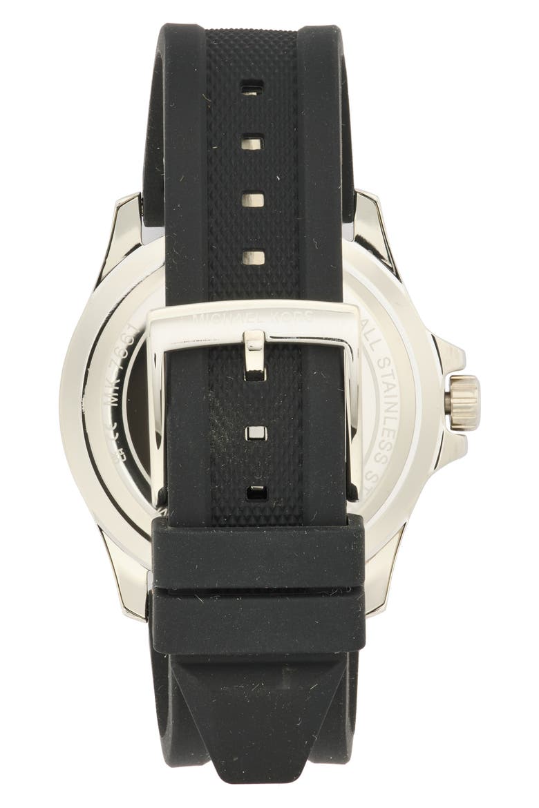 Everest Silicone Strap Watch, Alternate, color, BLACK/ WHITE