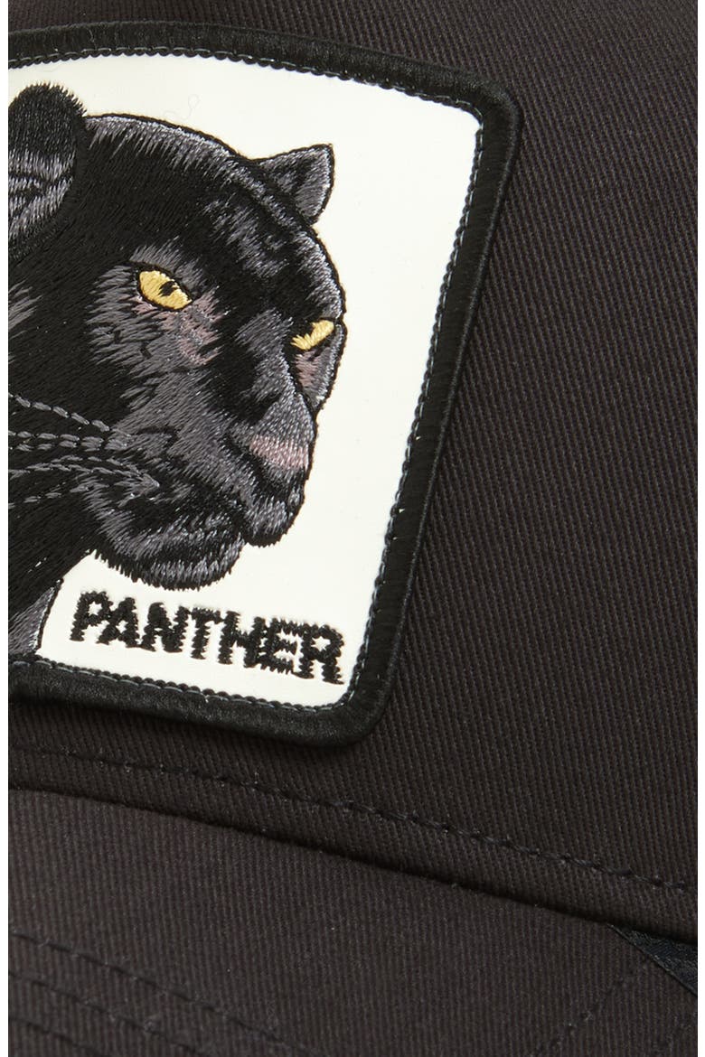 Panther Trucker Hat, Alternate, color, BLACK