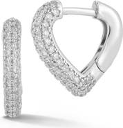 GLAZE JEWELRY Cubic Zirconia Dagger Hoop Earrings