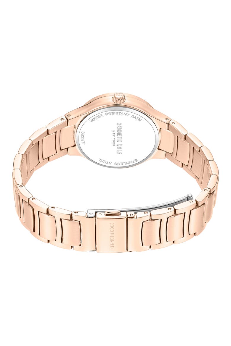 Mother-of-Pearl Dial Bracelet Watch, 34mm, Alternate, color, PINK / ROSE GOLD